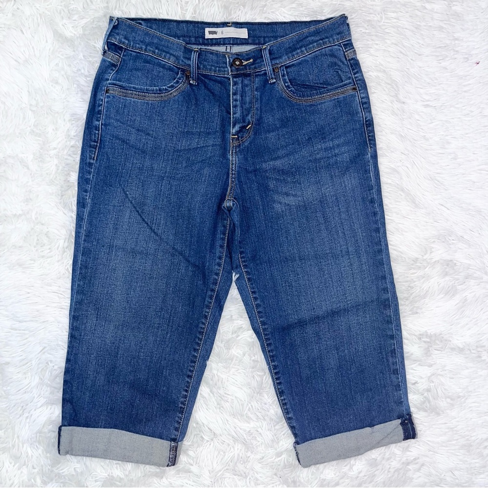 LEVI’S Women’s Blue Denim Jean Capri Pants 6 (28)